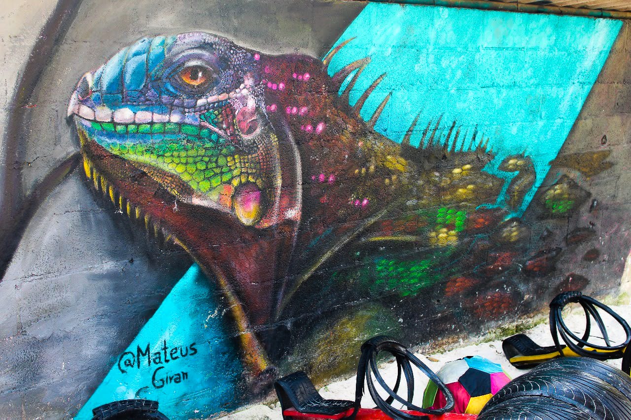 Obra de Mateus Giran: mural, pintura ao vivo e projetos ao longo dos anos